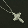 Men's Diamondencrusted Threedimensional Cross Style Alloy Pendant Necklace Hiphop Jewelry Pendant