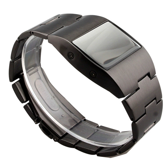 Men's Digital Led Watch Metal Alloy Stainless Steel Square Dial Leisure Style