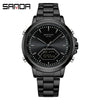 Men's Electronic Watch Waterproof Multifunction Simple Style Zinc Alloy Case Steel Belt Round Dial