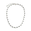 Men's Fashion Black Geometric Imitation Pearl Clavicle Chain Necklace Handmade