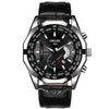 Men's Fashion Business Alloy And Stainless Steel Automatic Non Mechanical Round Dial Luminous Waterproof Watch