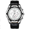 Men's Fashion Business Alloy And Stainless Steel Automatic Non Mechanical Round Dial Luminous Waterproof Watch