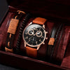 Men's Fashion Casual Alloy And Imitation Leather Quartz Watch With Round Dial And Stainless Steel Clasp