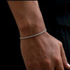 Men's Fashion Copper Twisted Rope Bracelet With Geometric Cuban Chain Style Electroplated Simple Trend Accessory