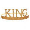 Men's Fashion Crown Party Supplies Alloy Rhinestone Headband With Letters Numbers Text Plating Drill