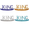 Men's Fashion Crown Party Supplies Alloy Rhinestone Headband With Letters Numbers Text Plating Drill