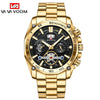 Men's Fashion Luminous Tourbillon Watch Stainless Steel Metal Round Dial