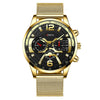 Men's Fashion Metal Strap Luminous Quartz Watch With Round Dial