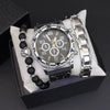 Men's Fashion Quartz Watch With Alloy Case Pu Strap And Stainless Steel Buckle Round Dial