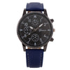 Men's Fashion Quartz Watch With Metal Case Imitation Leather Strap And Stainless Steel Buckle Round Dial