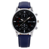 Men's Fashion Quartz Watch With Metal Case Imitation Leather Strap And Stainless Steel Buckle Round Dial