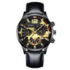 Men's Fashion Quartz Watch With Metal Case Round Dial And Belt Strap