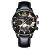 Men's Fashion Quartz Watch With Metal Case Round Dial And Belt Strap