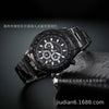 Men's Fashion Quartz Wristwatch With Alloy Case Round Dial And Imitation Leather Strap