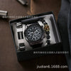 Men's Fashion Quartz Wristwatch With Alloy Case Round Dial And Imitation Leather Strap