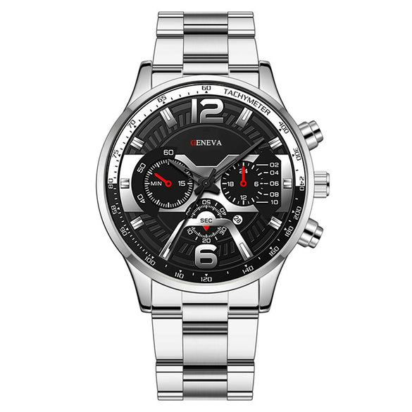Men's Fashion Stainless Steel Alloy Quartz Watch