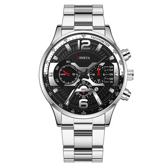 Men's Fashion Stainless Steel Alloy Quartz Watch