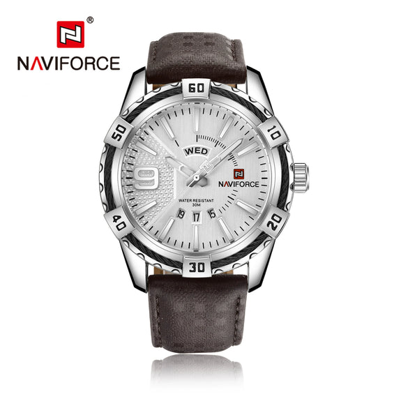 Men's Fashion Stainless Steel Band Quartz Watch With Round Dial And Mineral Strengthened Glass Mirror