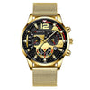 Men's Fashion Trend Stainless Steel Strap Luminous Quartz Watch With Round Dial
