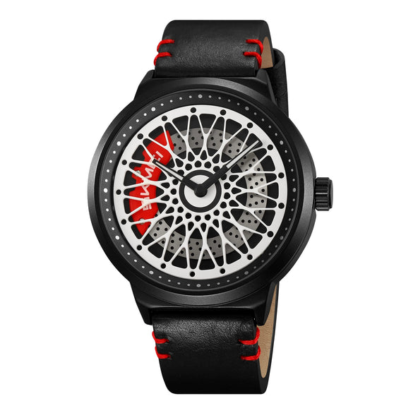 Men's Fashion Waterproof Watch With Alloy Case Stainless Steel Band And Round Cut Out Rotatable Dial