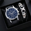 Men's Fashion Wrist Watch With Alloy Case And Strap Ordinary Glass Mirror Round Dial