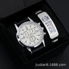 Men's Fashion Wrist Watch With Alloy Case And Strap Ordinary Glass Mirror Round Dial