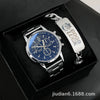 Men's Fashion Wrist Watch With Alloy Case And Strap Ordinary Glass Mirror Round Dial
