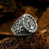 Men's Fashionable Exaggerated Anchor Cross Ring Hip Hop Jewelry Stainless Steel Geometric Polishing