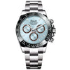 Men's Fully Automatic Hollow Mechanical Multifunctional Luminous Waterproof Watch Alloy Case Stainless Steel Strap Round Dial Business Style