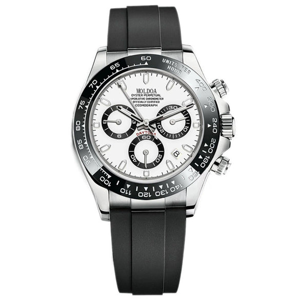 Men's Fully Automatic Hollow Mechanical Multifunctional Luminous Waterproof Watch Alloy Case Stainless Steel Strap Round Dial Business Style