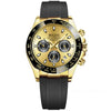Men's Fully Automatic Hollow Mechanical Multifunctional Luminous Waterproof Watch Alloy Case Stainless Steel Strap Round Dial Business Style