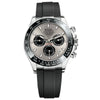 Men's Fully Automatic Hollow Mechanical Multifunctional Luminous Waterproof Watch Alloy Case Stainless Steel Strap Round Dial Business Style