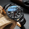 Men's Fully Automatic Mechanical And Quartz Digital Watch Alloy Case Stainless Steel Strap Round Dial Business Style