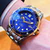 Men's Fully Automatic Mechanical Watch With Stainless Steel Belt Round Dial And Alloy Case