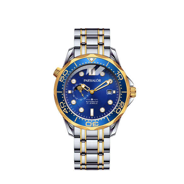 Men's Fully Automatic Mechanical Watch With Stainless Steel Belt Round Dial And Alloy Case