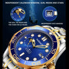 Men's Fully Automatic Mechanical Watch With Stainless Steel Belt Round Dial And Alloy Case