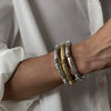 Men's Geometric Beaded Curved Bracelet Ccb Material