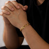 Men's Geometric Copper Bracelet With Electroplated Finish Simple Fashion Jewelry Wholesale