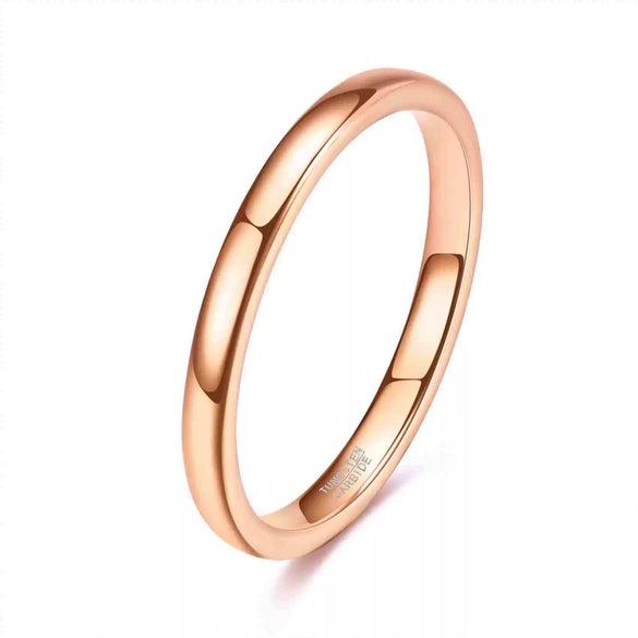 Men's Geometric Curved Polished Tungsten Steel Ring With Electroplated Finish And Simple Versatile Design