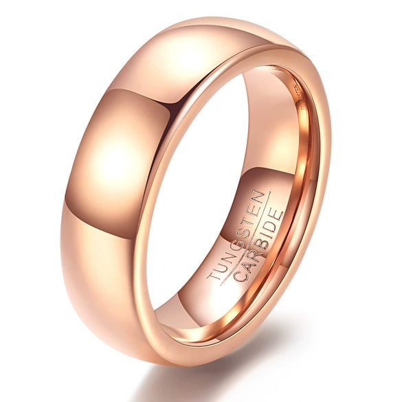 Men's Geometric Curved Polished Tungsten Steel Ring With Electroplated Finish And Simple Versatile Design