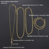 Men's Geometric Layered Necklace And Bracelet Set With Copper Pendants Zircon Details And Electroplated Stacking Design