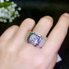 Men's Geometric Metal Ring With Micro Inlaid Zircon Electroplated Fashion Hand Jewelry