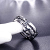 Men's Geometric Polished Stainless Steel Ring Cross Mirror Finish Unisex Fashion Band