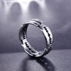 Men's Geometric Polished Stainless Steel Ring Cross Mirror Finish Unisex Fashion Band