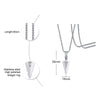 Men's Geometric Spearhead Pendant Necklace In Stainless Steel With Ochain Hiphop Style