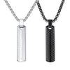 Men's Geometric Square Flower Pendant Necklace Stainless Steel Electroplated