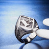 Men's Geometric Stainless Steel Ring Handmade Retro Fashion Statement Band For Unisex Jewelry