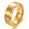 Men's Geometric Tungsten Steel Ring With Frosted Finish And Beveled Edge Electroplated Fashion Jewelry