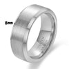 Men's Geometric Tungsten Steel Ring With Frosted Finish And Beveled Edge Electroplated Fashion Jewelry