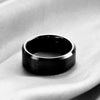 Men's Geometric Tungsten Steel Ring With Frosted Finish And Beveled Edge Electroplated Fashion Jewelry